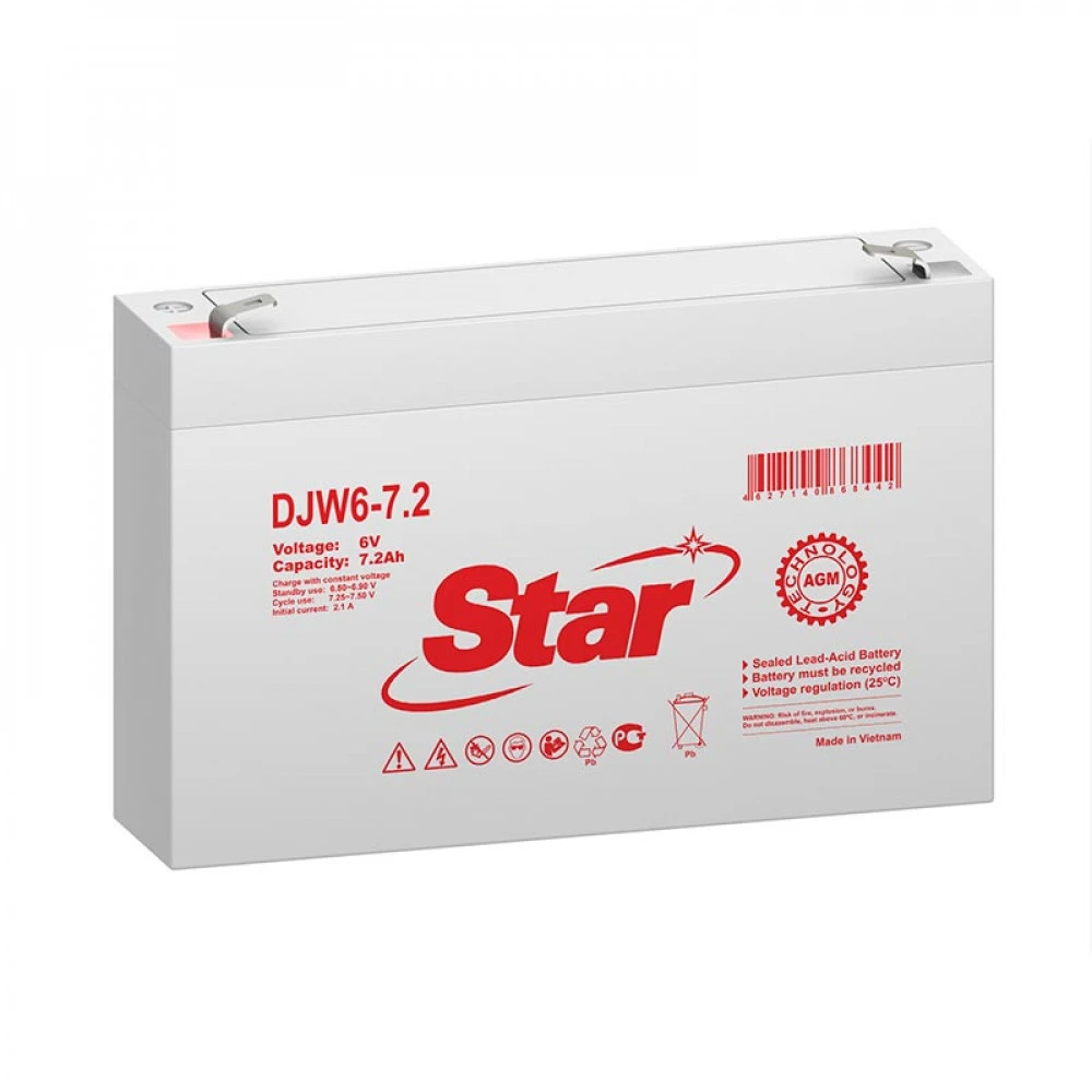 Сменные аккумуляторы АКБ для ИБП STAR DJW6-7.2 DJW6-7.2 STAR 6 В