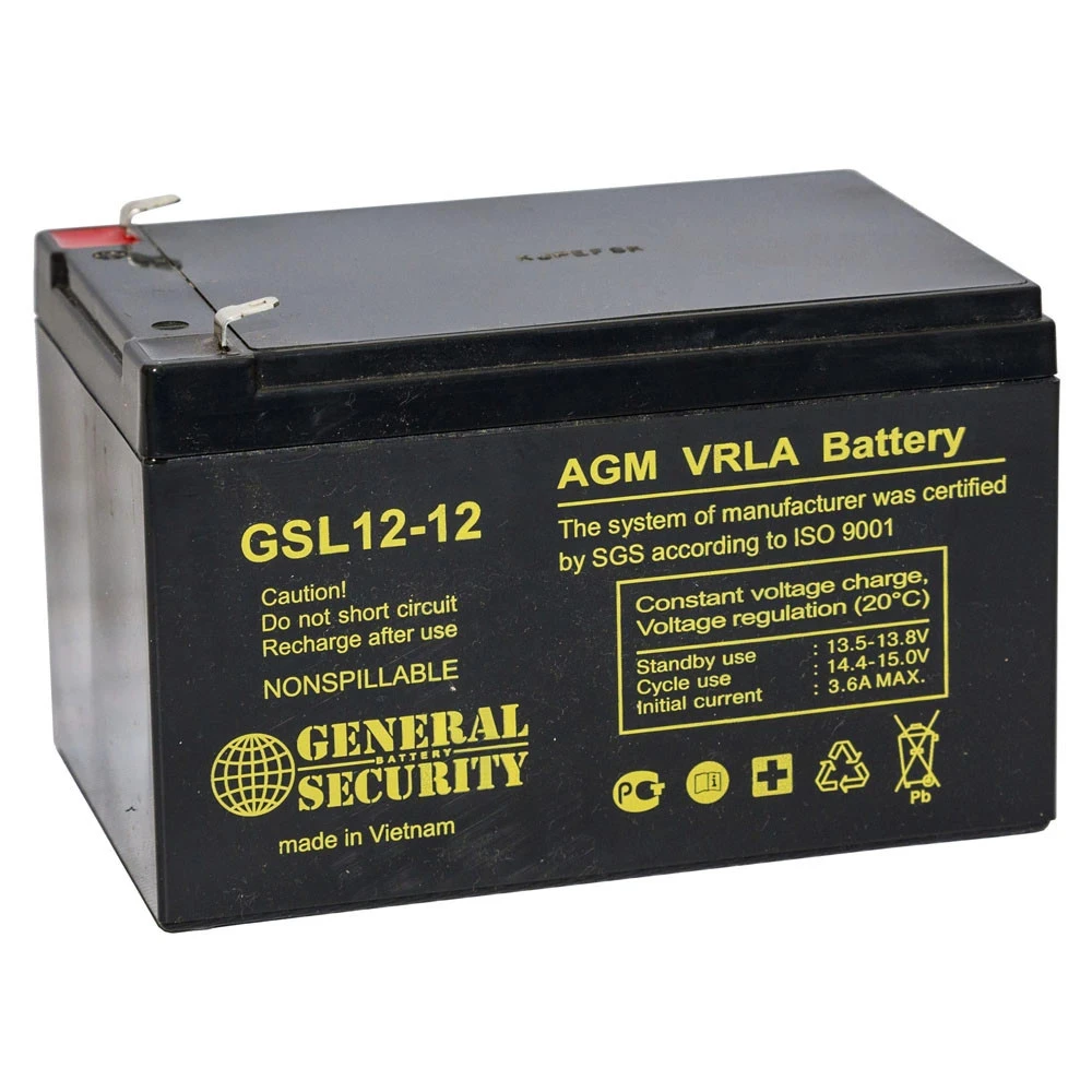 Сменные аккумуляторы АКБ для ИБП General Security GSL12-12 GSL12-12 GENERAL SECURITY 12 В