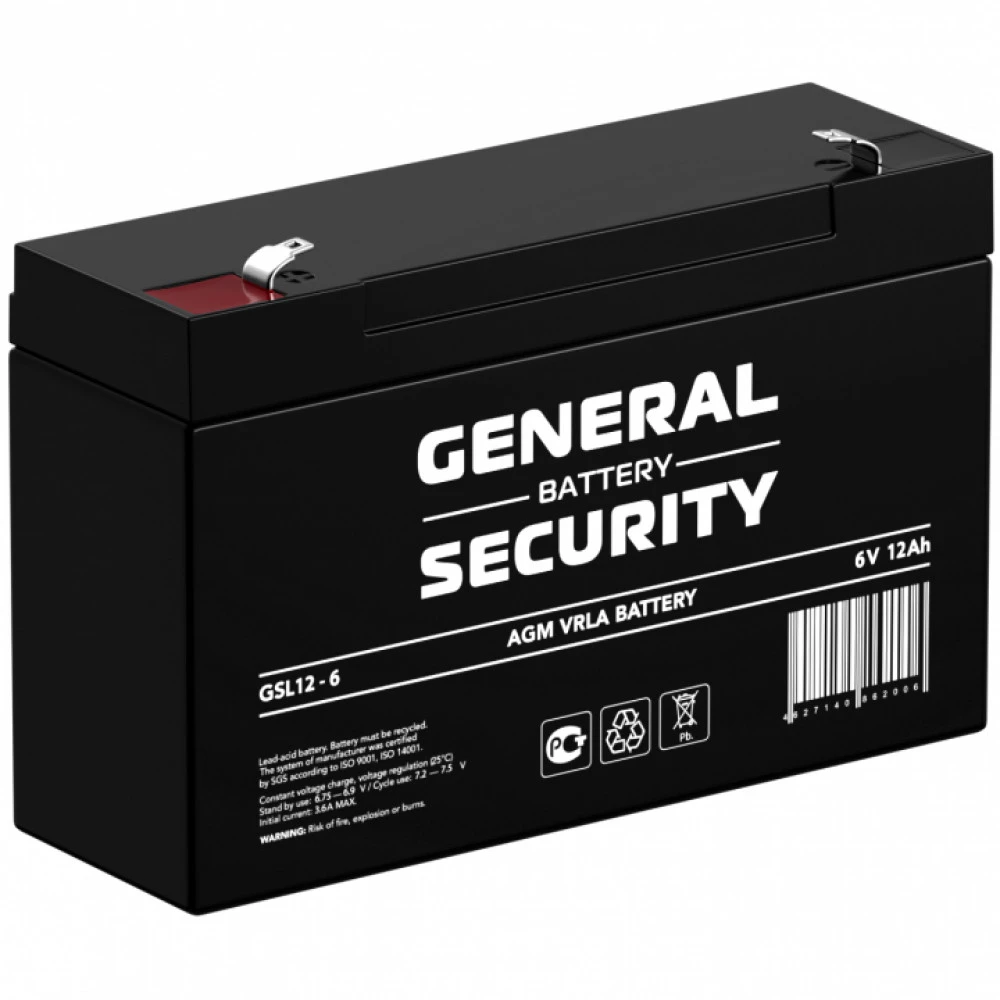 Сменные аккумуляторы АКБ для ИБП General Security GSL12-6 GENERAL SECURITY 6 В