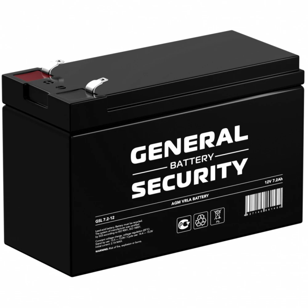 Сменные аккумуляторы АКБ для ИБП General Security GSL7.2-12 GENERAL SECURITY 12 В
