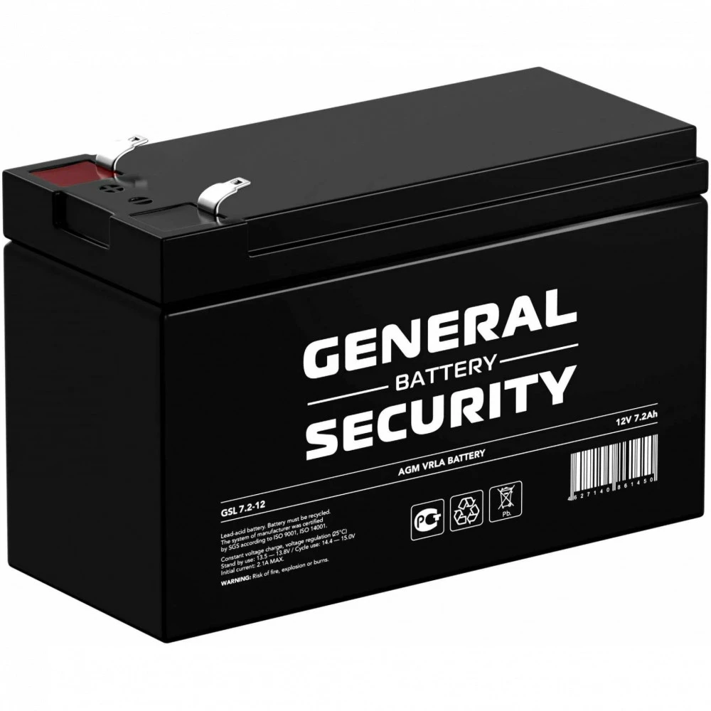 Сменные аккумуляторы АКБ для ИБП General Security GSL7.2-12F2 GSL7.2-12F2 GENERAL SECURITY 12 В