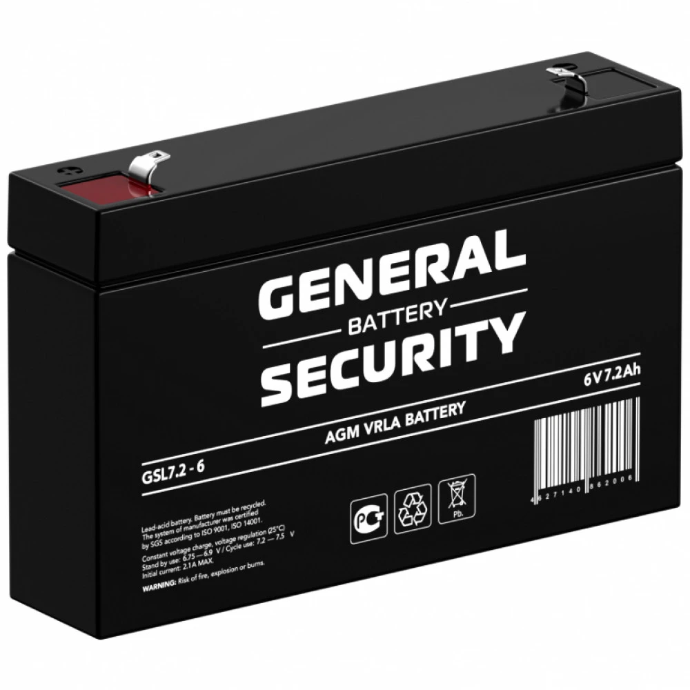 Сменные аккумуляторы АКБ для ИБП General Security GSL7.2-6 GENERAL SECURITY 6 В