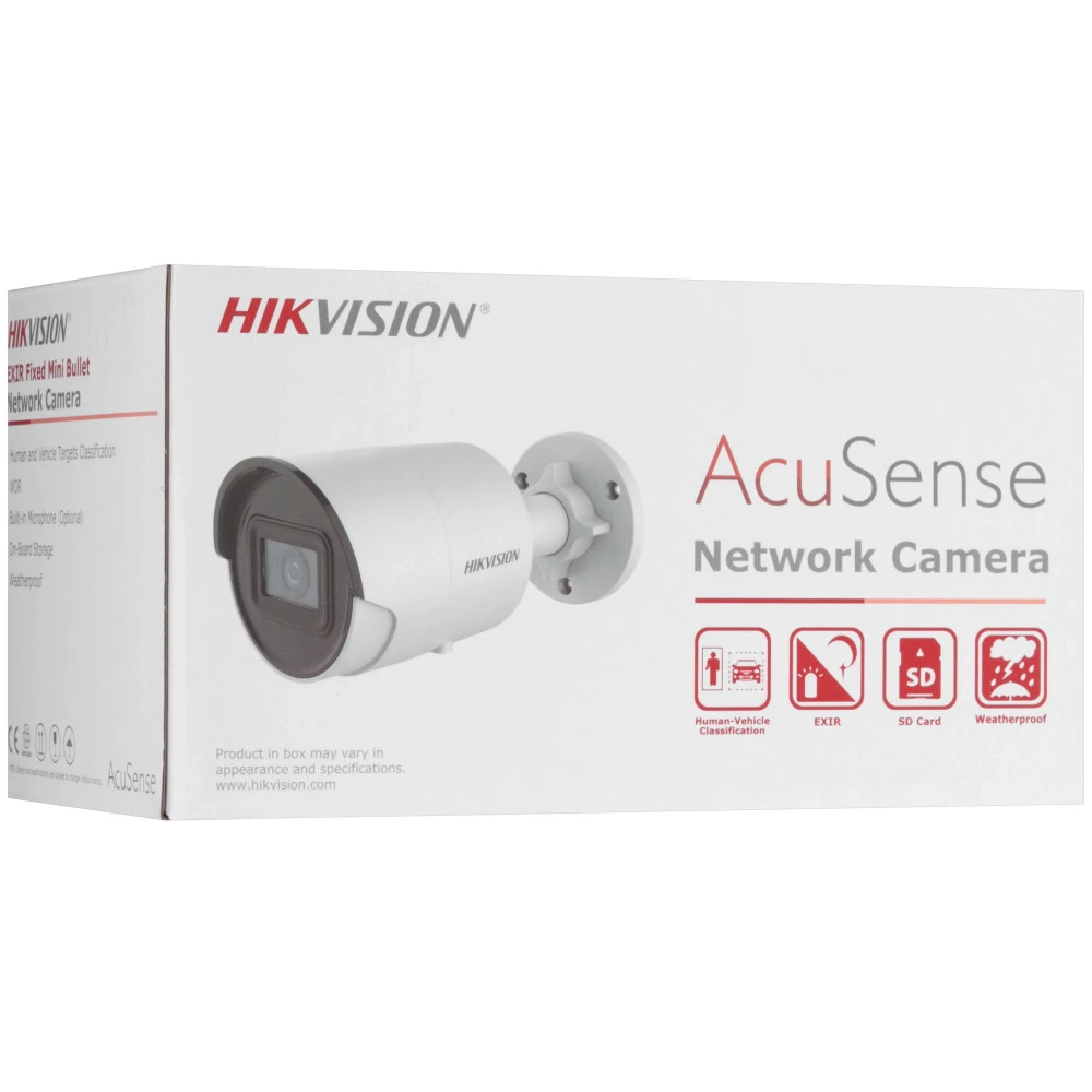 IP видеокамера Hikvision DS-2CD2043G2-I(2.8 мм) Цилиндрическая, Уличная, Проводная, Фиксированный объектив, 2.8 мм, 1/3", 4 Мп ~ 2688×1520