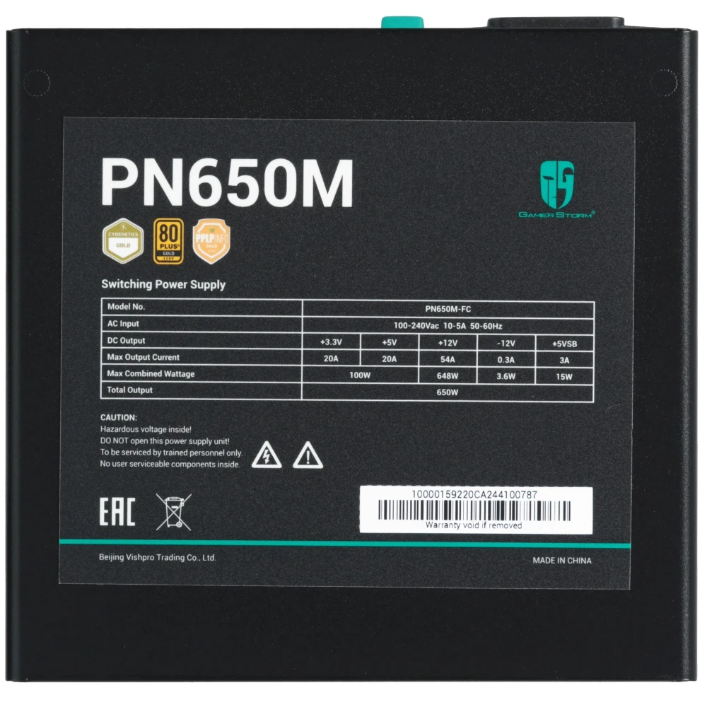 Блок питания Deepcool GamerStorm PN650M R-PN650D-FC0B-WGEU-V2 650 Вт