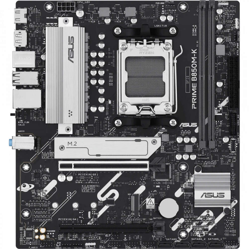 Материнская плата Asus PRIME B850M-K Micro-ATX, AMD AM5