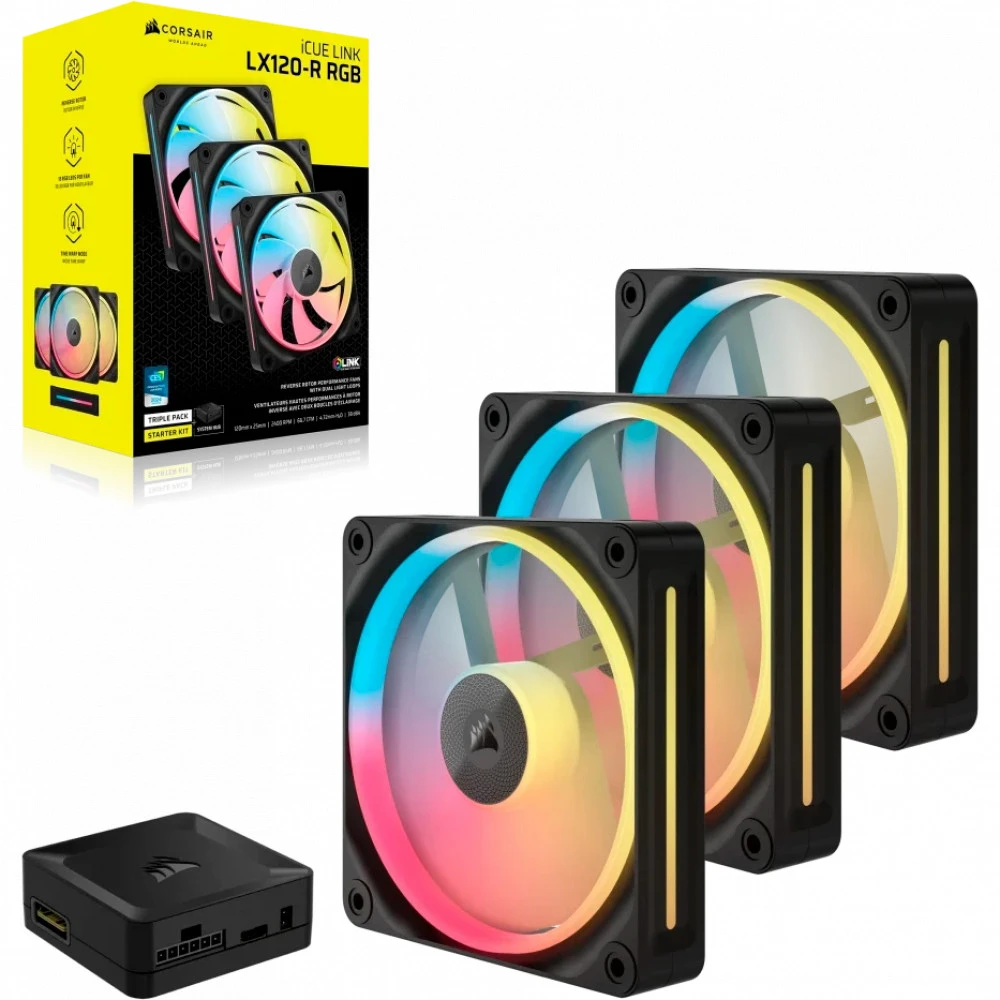 Система охлаждения Corsair iCUE LINK LX120-R RGB Black CO-9051050-WW Для системного блока