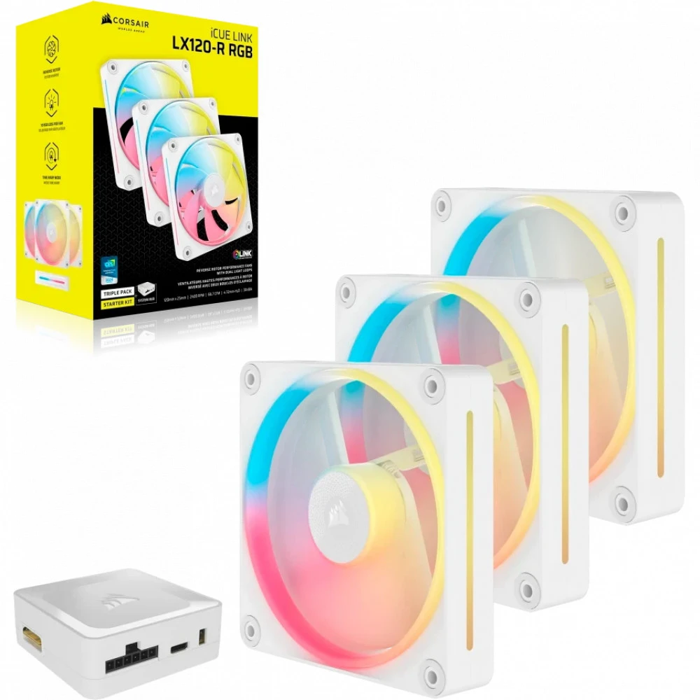 Система охлаждения Corsair iCUE LINK LX120-R RGB White CO-9051054-WW Для системного блока