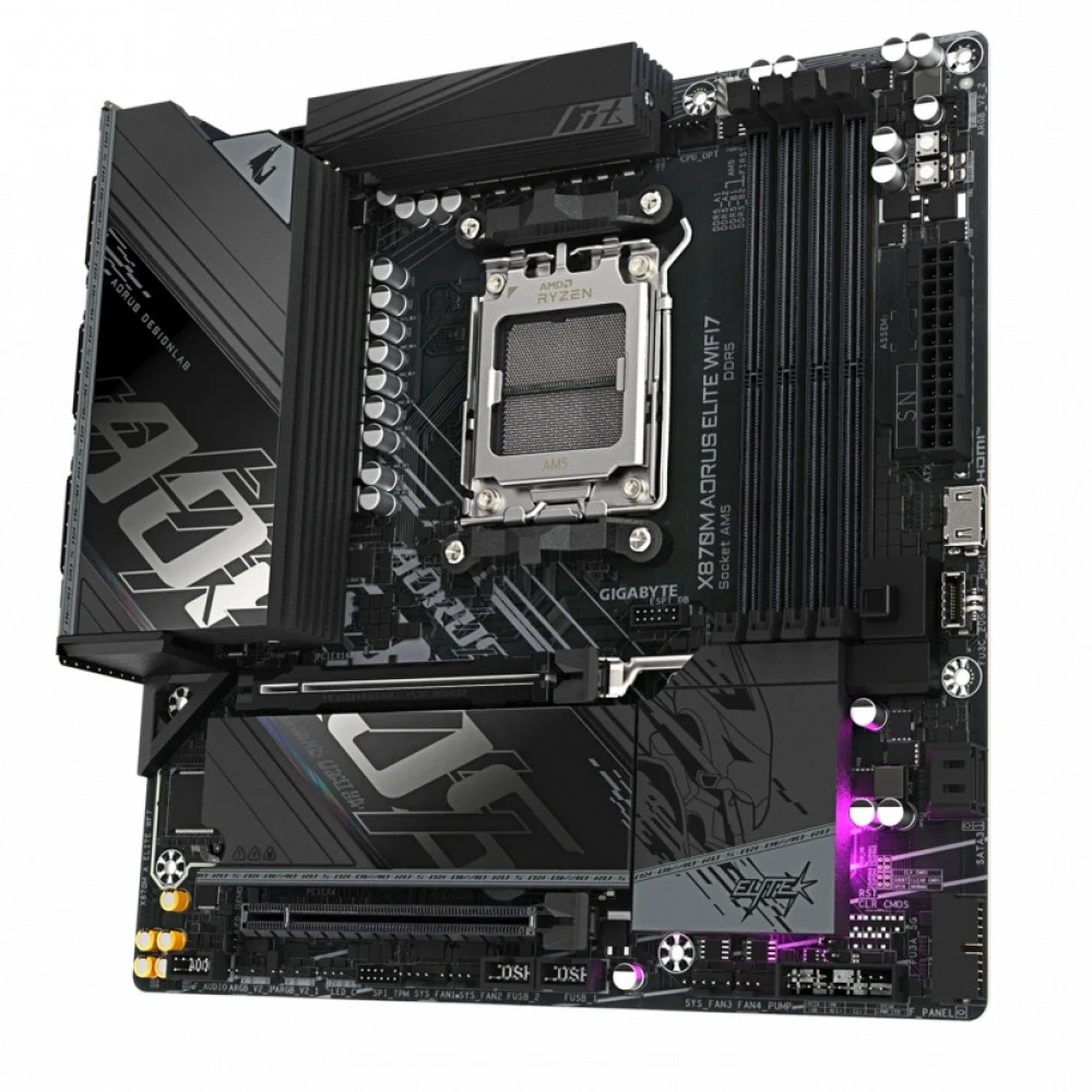 Материнская плата Gigabyte X870M AORUS ELITE WIFI7 X870M A ELITE WF7 Micro-ATX, AMD AM5