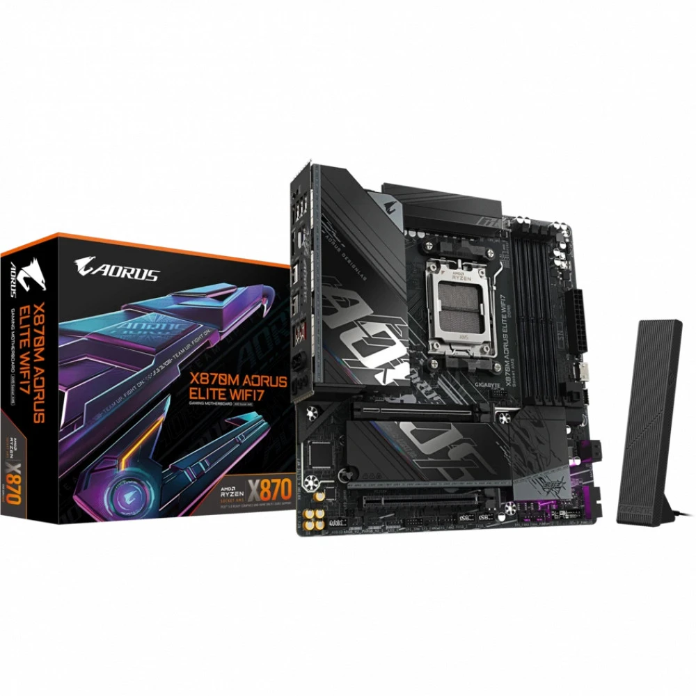 Материнская плата Gigabyte X870M AORUS ELITE WIFI7 X870M A ELITE WF7 Micro-ATX, AMD AM5