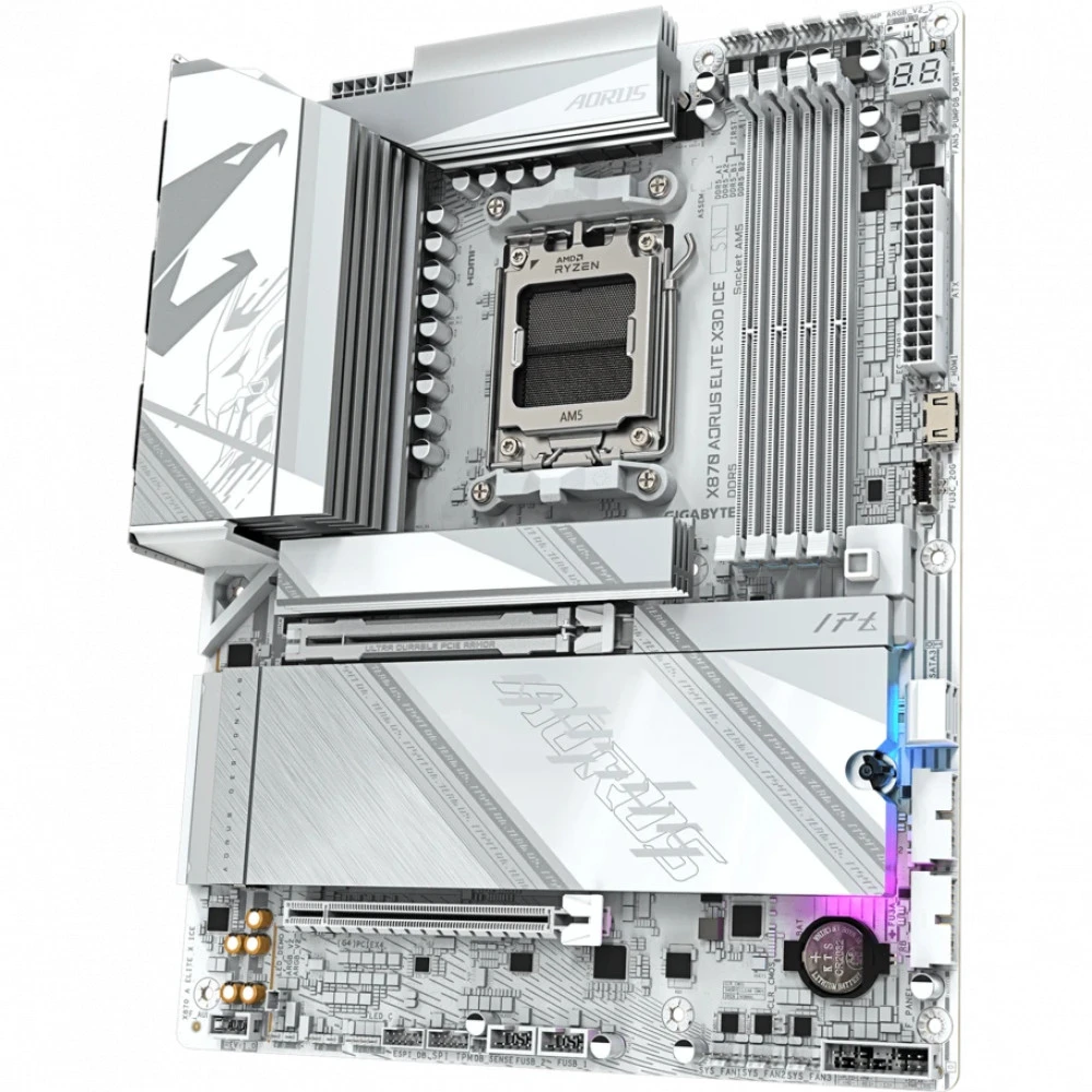 Материнская плата Gigabyte X870 AORUS ELITE X3D ICE X870 A ELITE X ICE ATX, AMD AM5