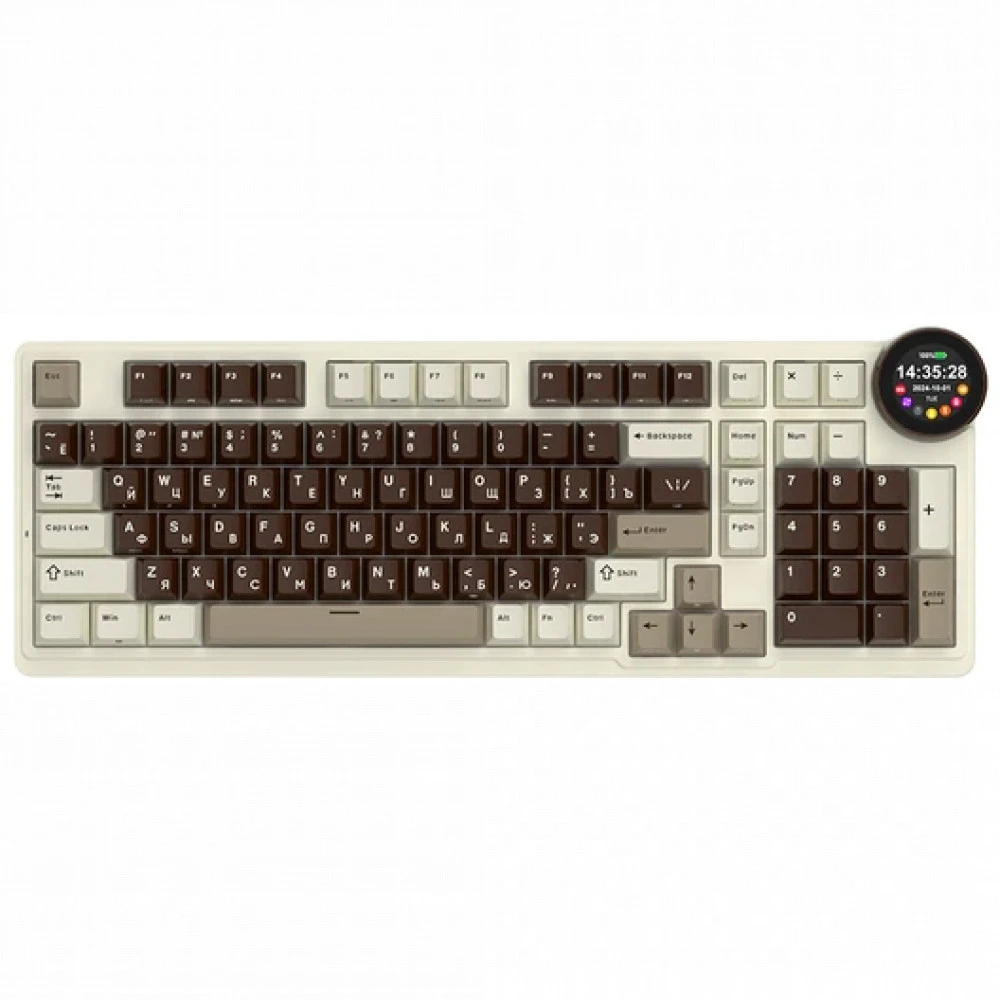 Клавиатура Royal Kludge N99 Mokko Grey (Beige Switch) 6935280828607 Беспроводная, Bluetooth