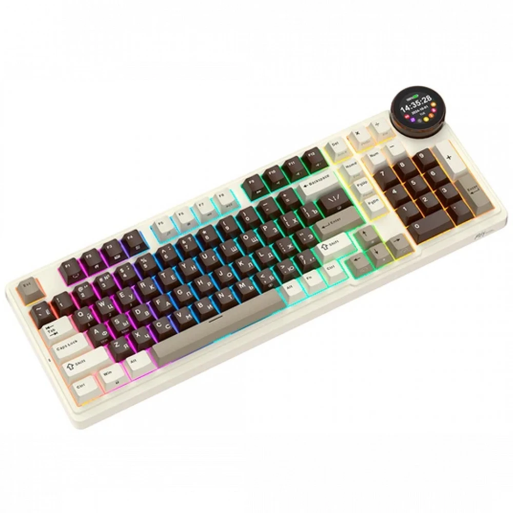 Клавиатура Royal Kludge N99 Mokko Grey (Cream Switch) 6935280828591 Беспроводная, Bluetooth