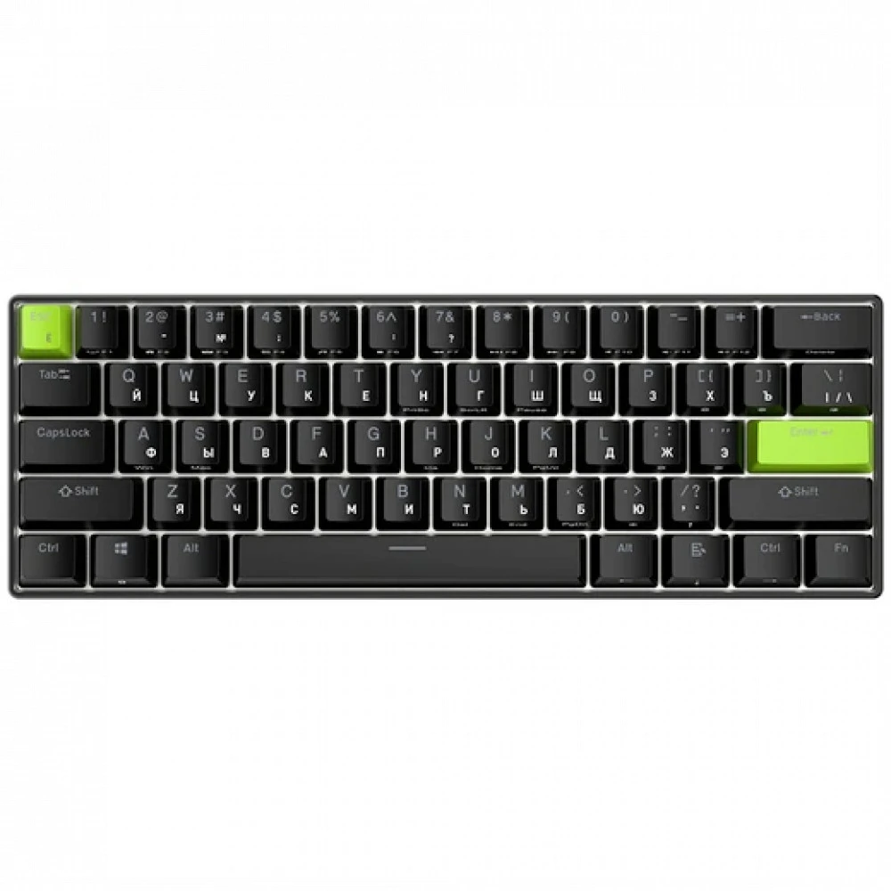 Клавиатура Royal Kludge C61 Black Green (Mint Switch) 6935280827976 Проводная, USB