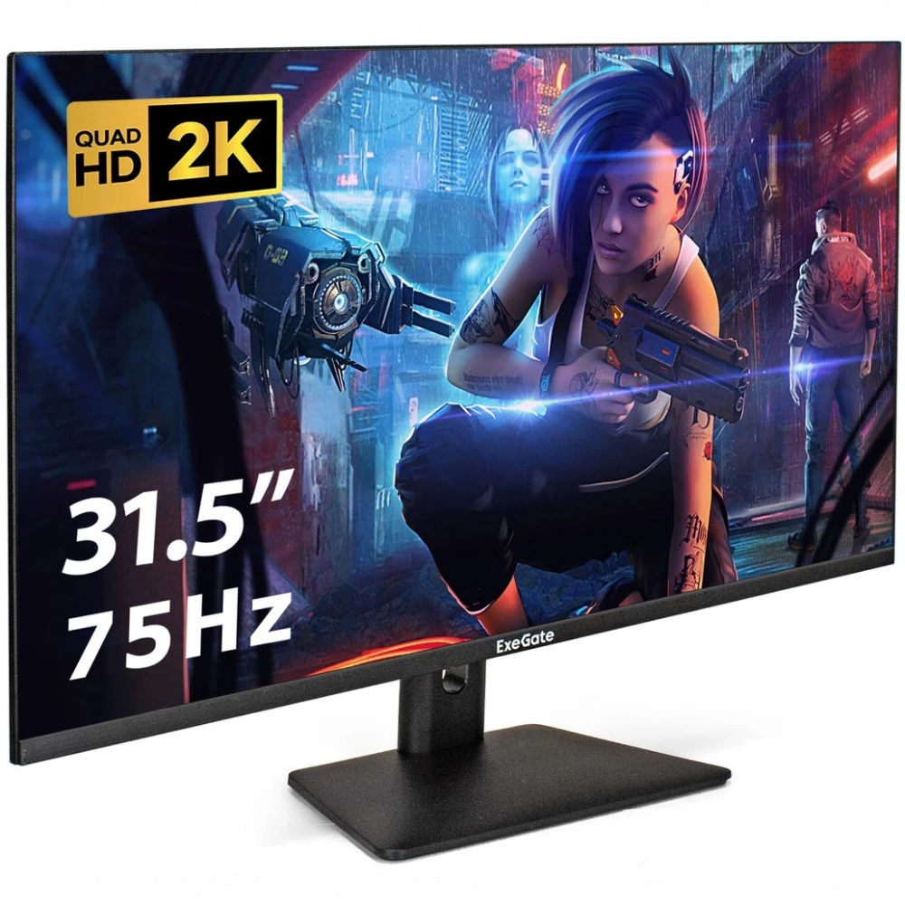 Монитор ExeGate SmartView ES3207A EX299475RUS 31.5 ", IPS, Quad HD 2560x1440 (16:9), 75 Гц