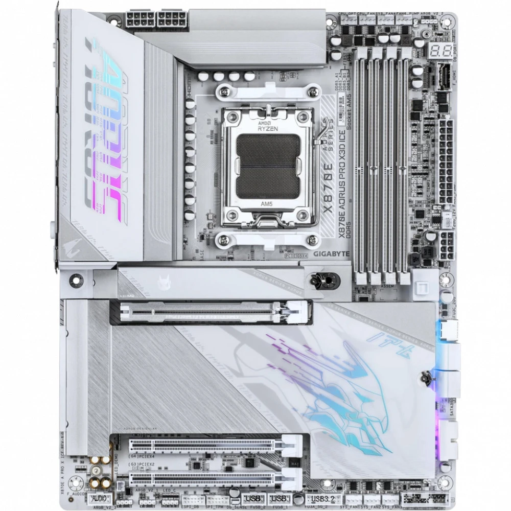 Материнская плата Gigabyte X870E AORUS PRO X3D ICE ATX, AMD AM5