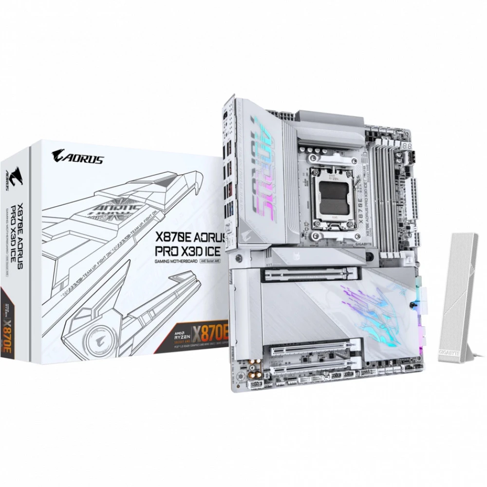Материнская плата Gigabyte X870E AORUS PRO X3D ICE ATX, AMD AM5