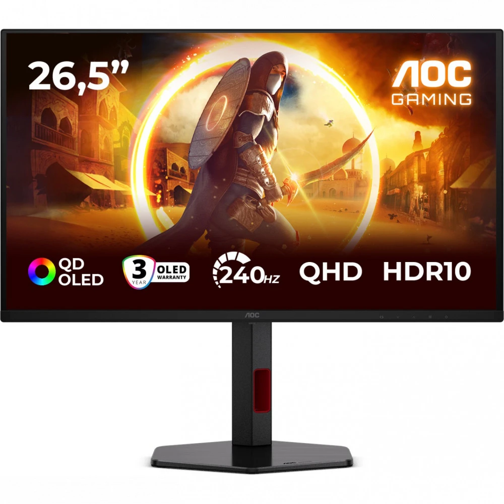 Монитор AOC Q27G4ZDR 26.5 ", QD-OLED, Quad HD 2560x1440 (16:9), 240 Гц
