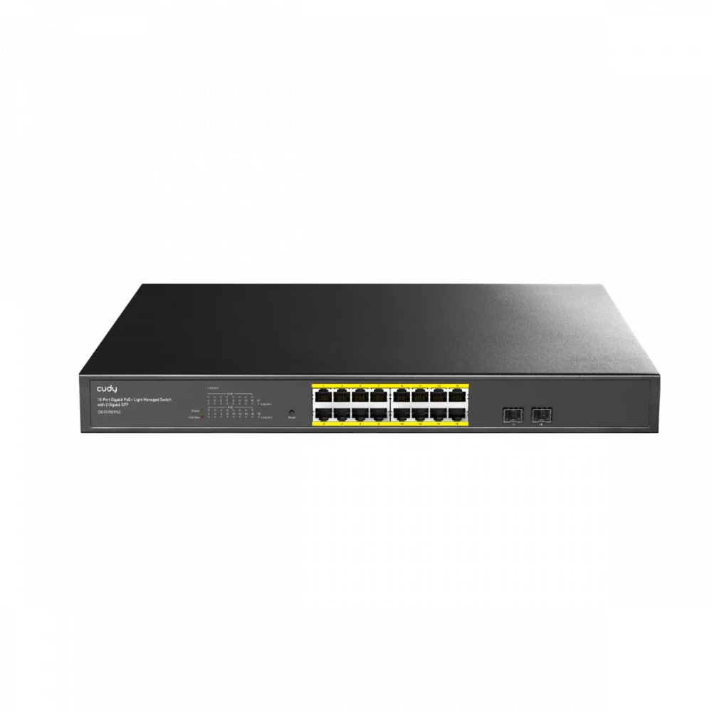 Коммутатор CUDY GS1028EPS2 GS1016EPS2 1000 Base-T (1000 мбит/с), 2 SFP порта