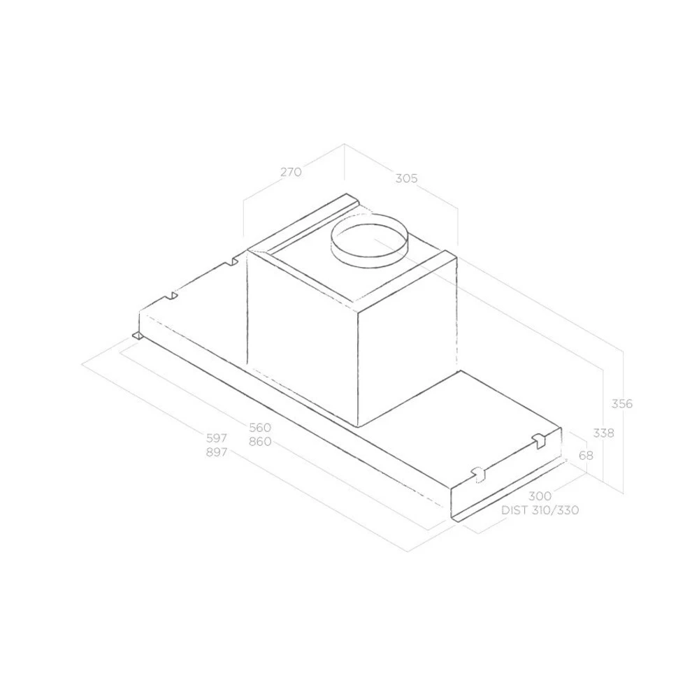Вытяжка Elica GLASS OUT IX/A/60 GLASS OUT IX/A/60-PRF0109787