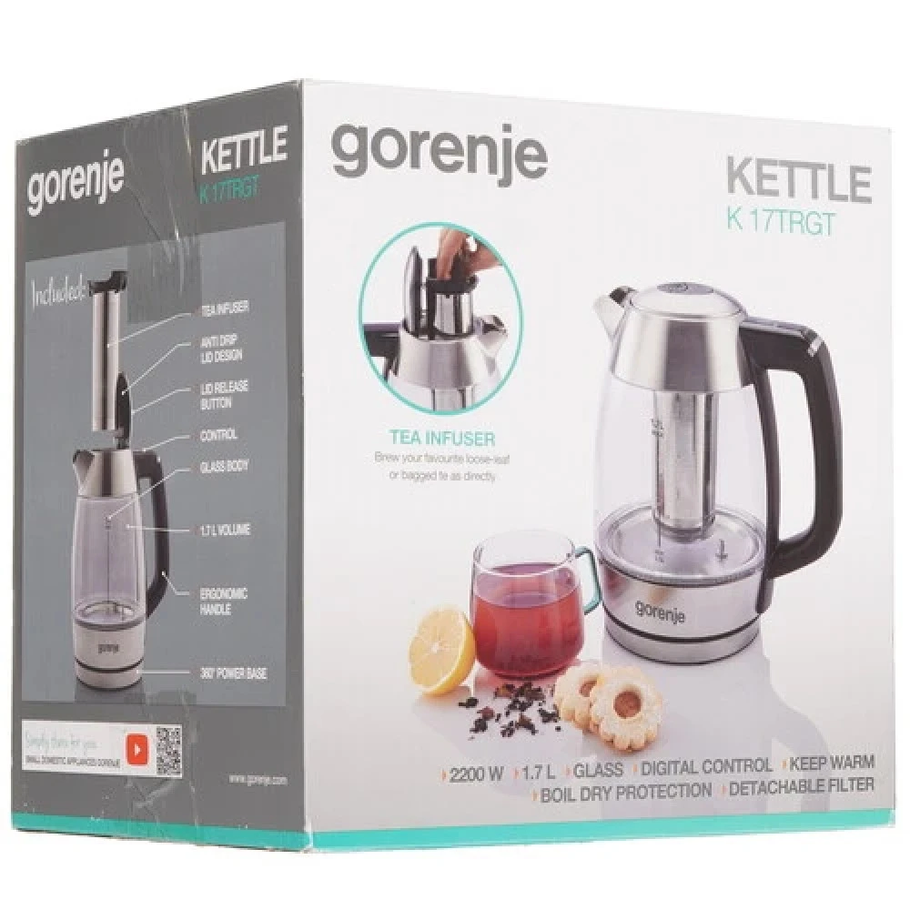 Gorenje K17TRGT Чайник, 1.7 л., 2200 Вт