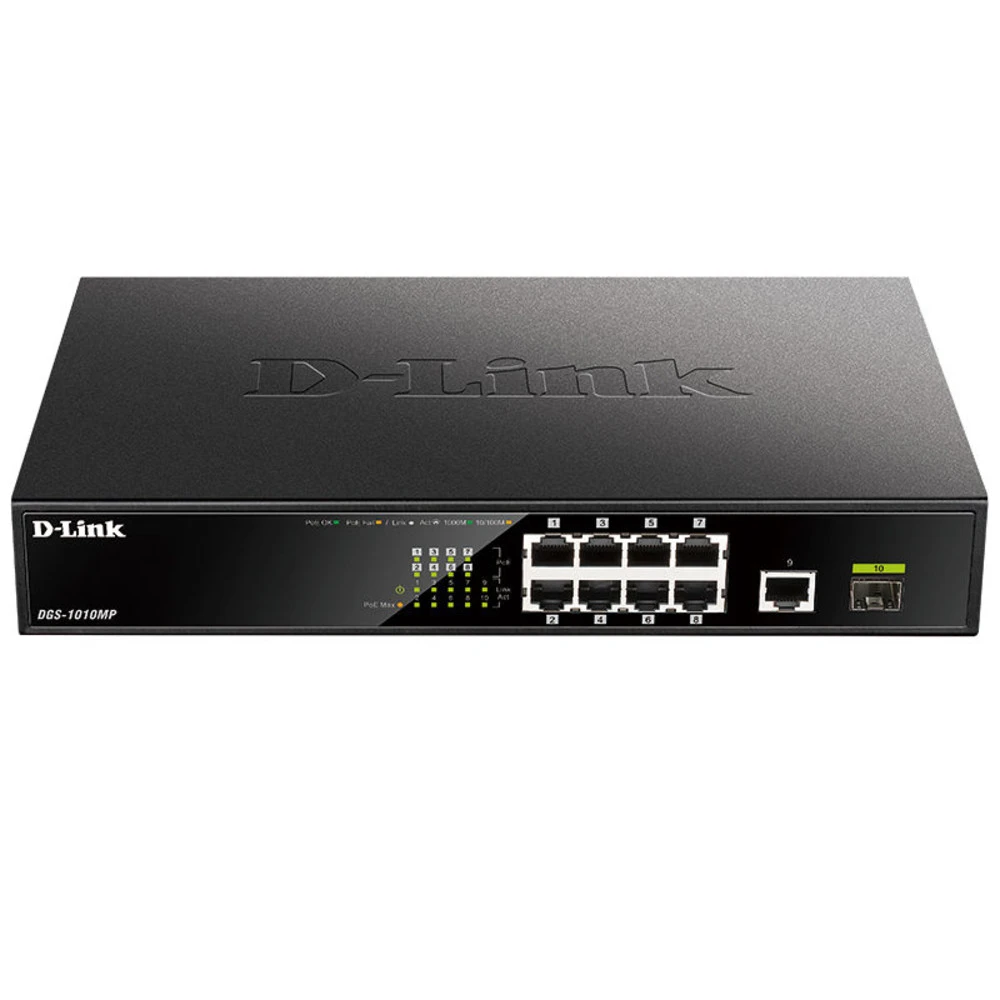 Коммутатор D-link DGS-1010MP/A1A 1000 Base-TX (1000 мбит/с)