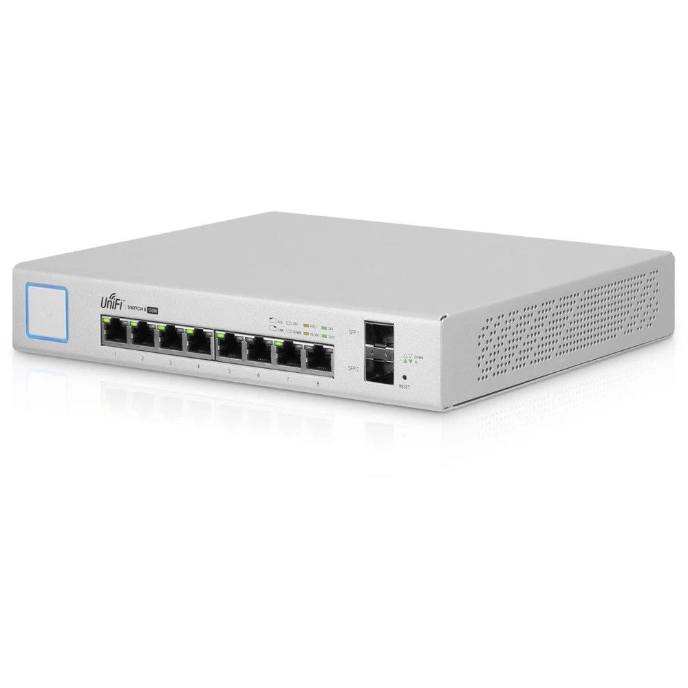 Коммутатор Ubiquiti UniFi US-8-150W US-8-150W-EU 1000 Base-TX (1000 мбит/с), 2 SFP порта