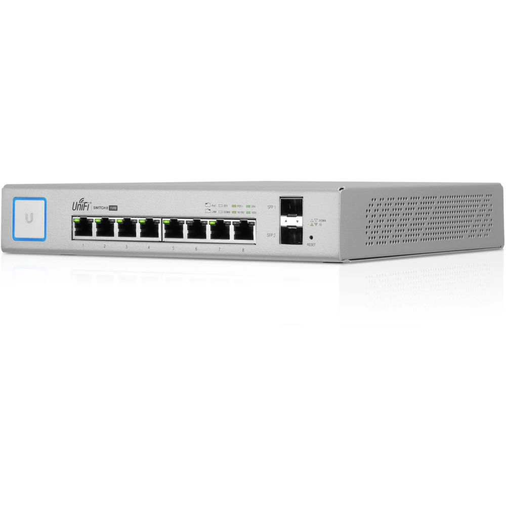 Коммутатор Ubiquiti UniFi US-8-150W US-8-150W-EU 1000 Base-TX (1000 мбит/с), 2 SFP порта