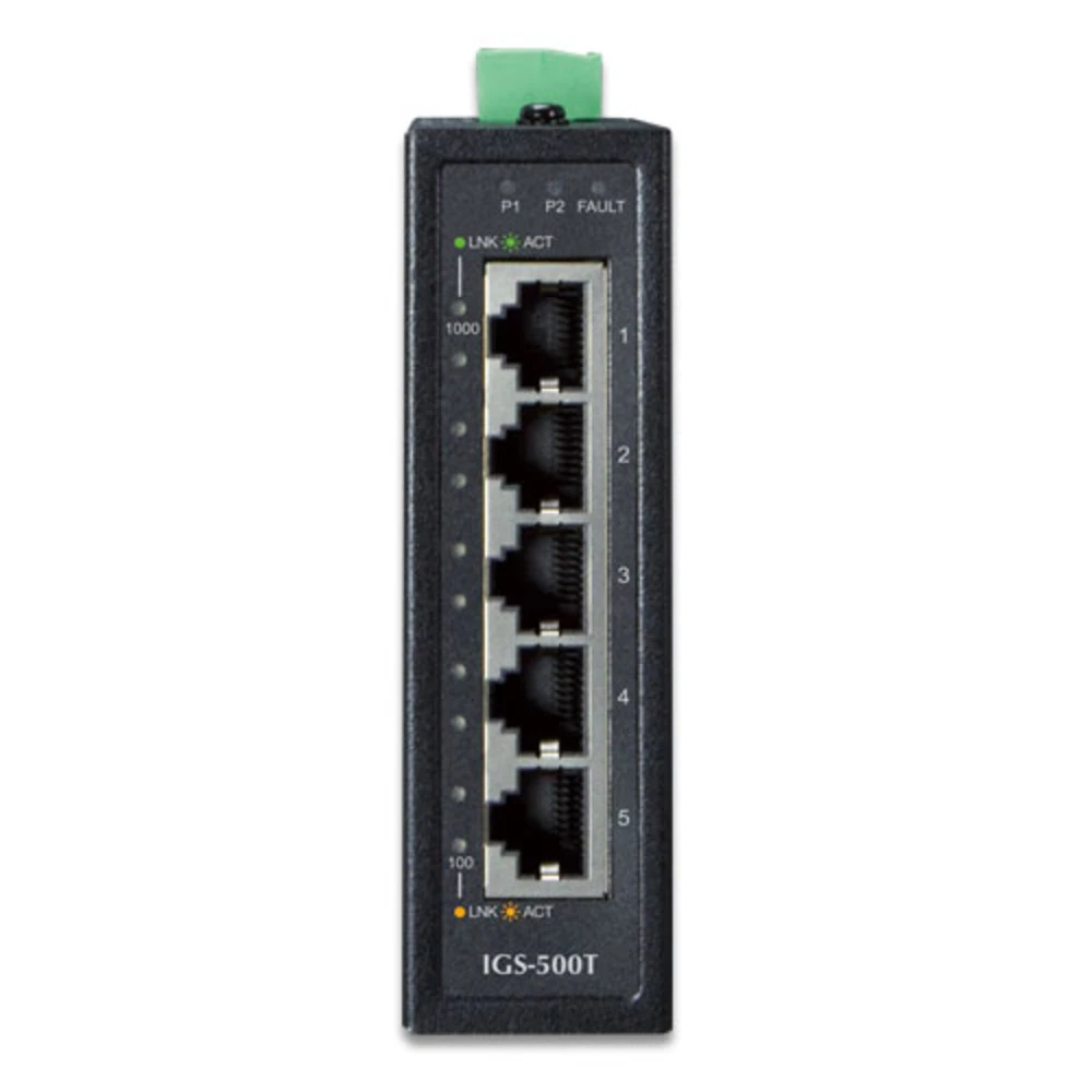 Коммутатор Planet IGS-500T IP30 1000 Base-TX (1000 мбит/с)