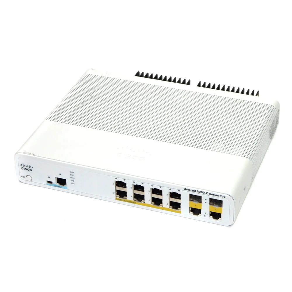 Коммутатор Cisco Catalyst 2960C WS-C2960C-8PC-L 100 Base-TX (100 мбит/с), 2 SFP порта