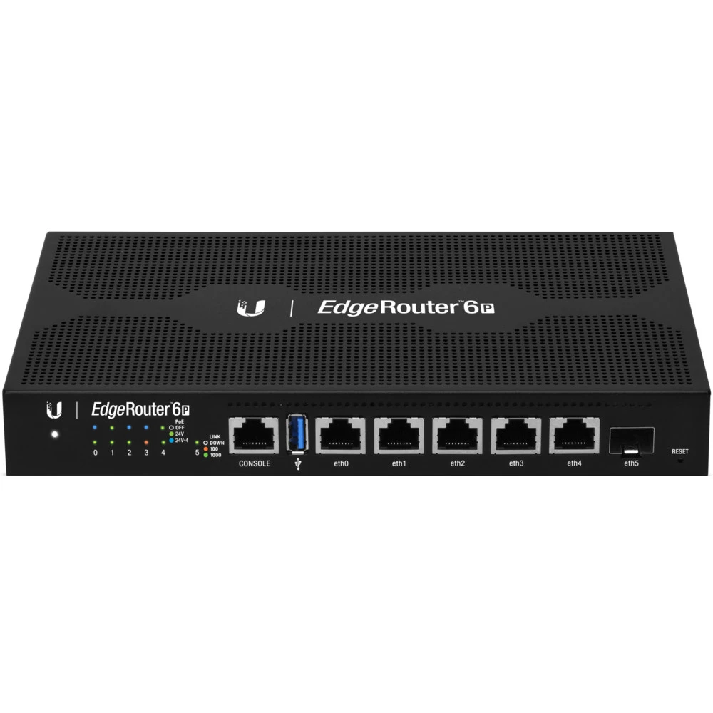 Маршрутизатор Ubiquiti ER-6P 10/100/1000 Base-TX (1000 мбит/с)