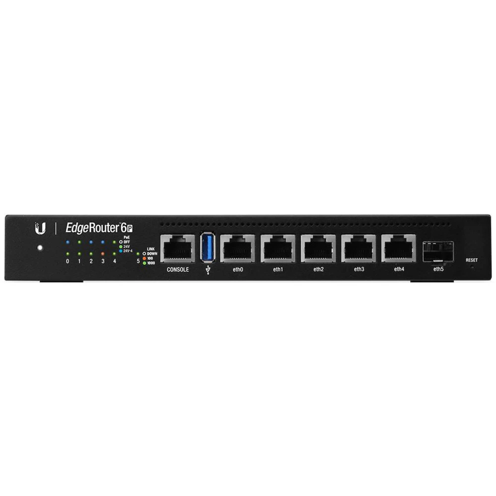Маршрутизатор Ubiquiti ER-6P 10/100/1000 Base-TX (1000 мбит/с)