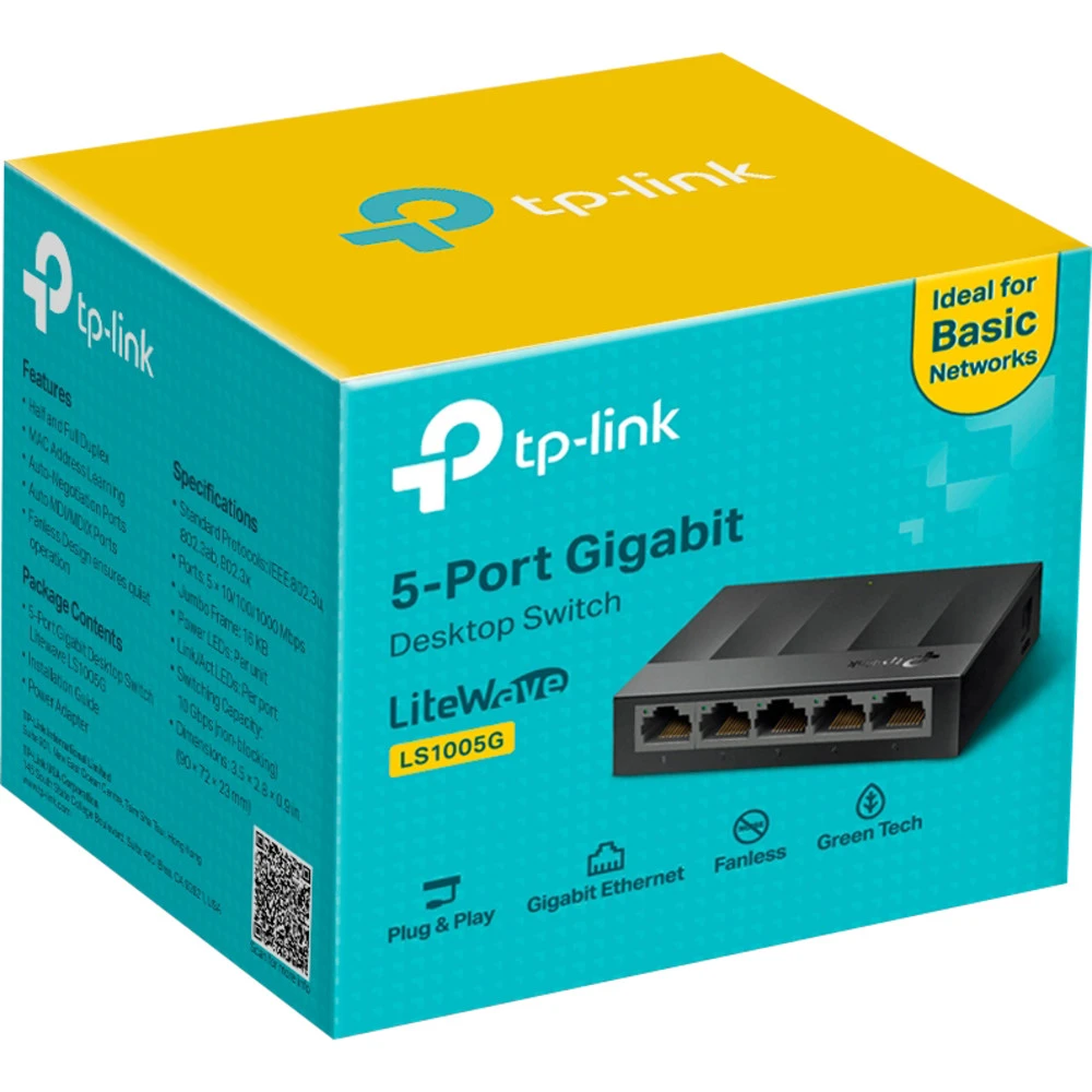 Коммутатор TP-Link (SOHO) LS1005G 1000 Base-TX (1000 мбит/с)
