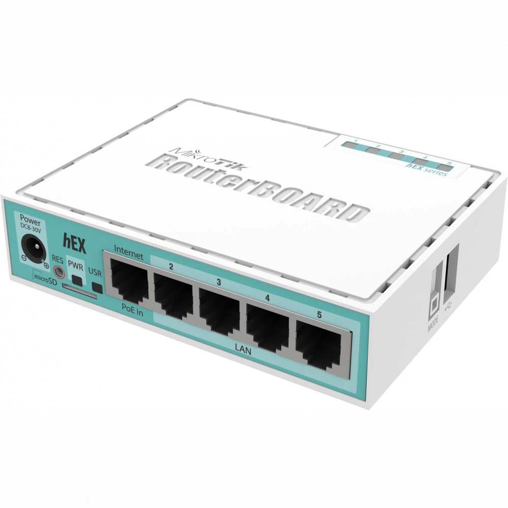 Маршрутизатор Mikrotik hEX RB750Gr3 RB750Gr3 hEX 10/100/1000 Base-TX (1000 мбит/с)
