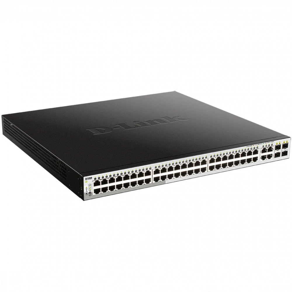 Коммутатор D-link DGS-1210-52MP/FL1A 1000 Base-TX (1000 мбит/с), 4 SFP порта