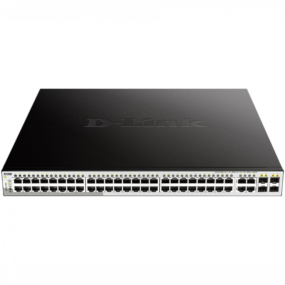 Коммутатор D-link DGS-1210-52MP/FL1A 1000 Base-TX (1000 мбит/с), 4 SFP порта