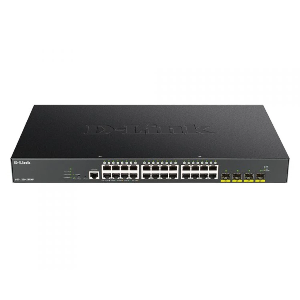 Коммутатор D-link DGS-1250-28XMP/A1A 1000 Base-TX (1000 мбит/с), 4 SFP порта