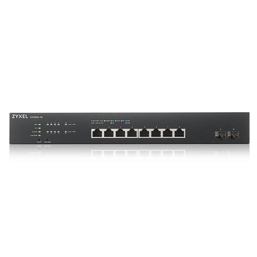 Коммутатор Zyxel XS1930-10-ZZ0101F 10 GBase-T (10000 мбит/с), 2 SFP порта