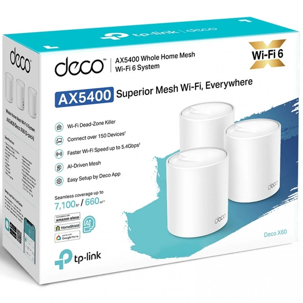 Маршрутизатор для дома TP-Link Deco X60 (3 устройства) DECO X60(3-PACK)