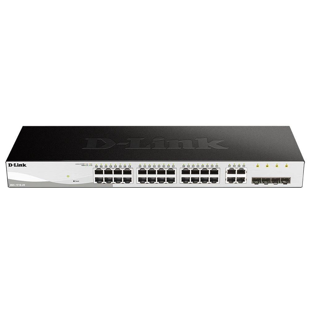 Коммутатор D-link DGS-1210-28/FL 1000 Base-TX (1000 мбит/с), 4 SFP порта