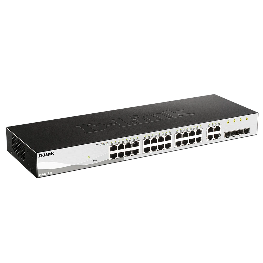 Коммутатор D-link DGS-1210-28/FL 1000 Base-TX (1000 мбит/с), 4 SFP порта