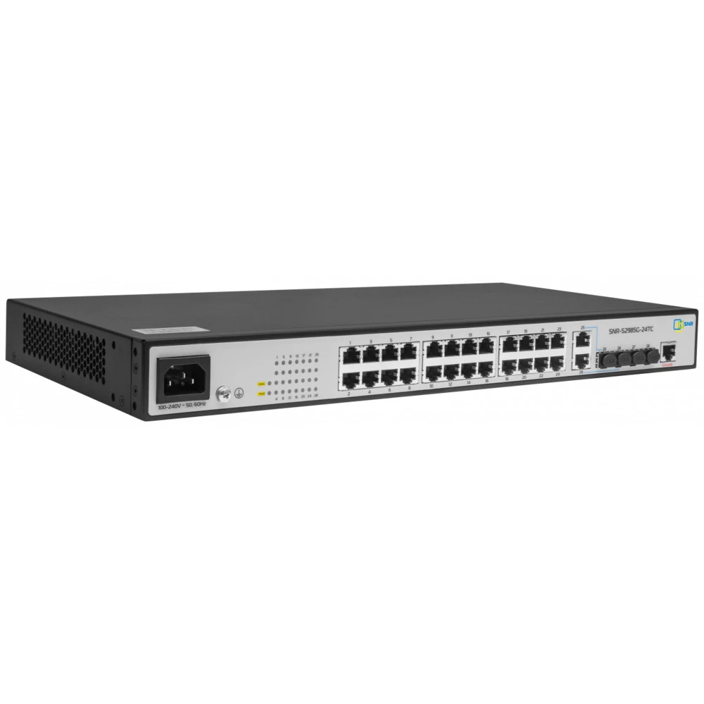 Коммутатор SNR SNR-S2985G-24TC 1000 Base-TX (1000 мбит/с), 4 SFP порта