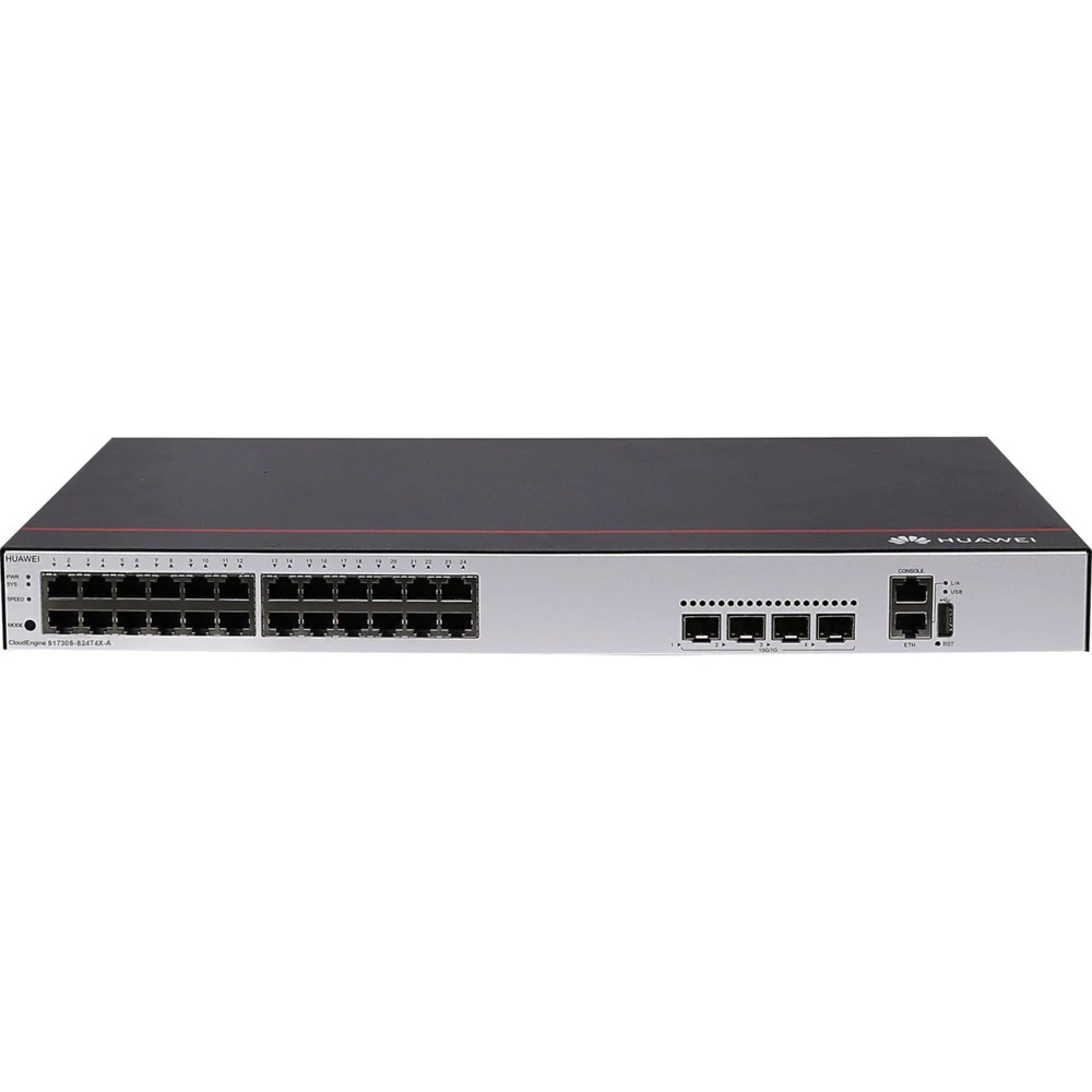 Коммутатор Huawei S1730S-S24P4S-A 98010901 1000 Base-TX (1000 мбит/с), 4 SFP порта