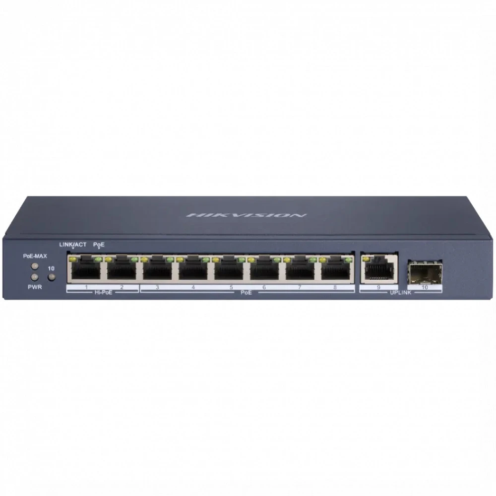 Коммутатор Hikvision DS-3E0510HP-E 1000 Base-TX (1000 мбит/с), 1 SFP порт