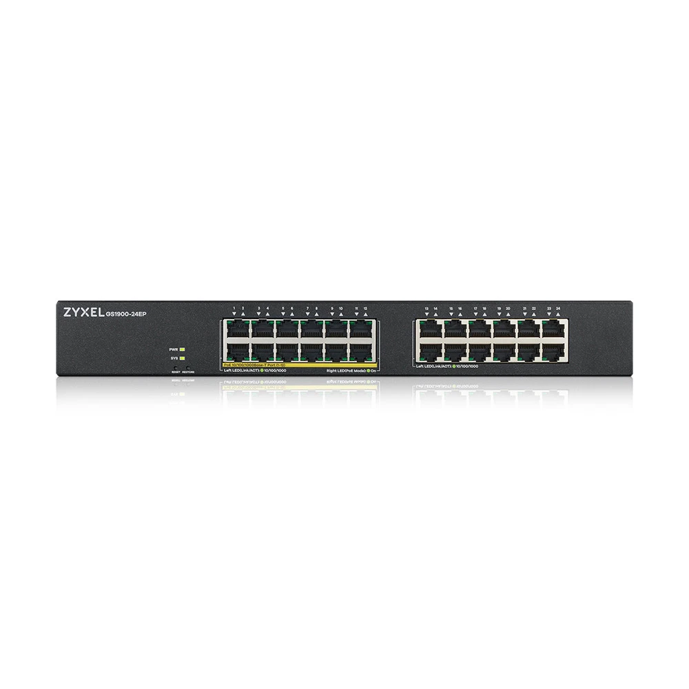 Коммутатор Zyxel GS1900-24EP-EU0101F 1000 Base-TX (1000 мбит/с)