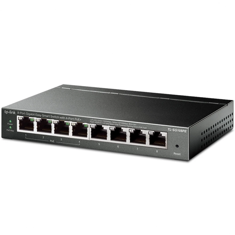 Коммутатор TP-Link (SOHO) TL-SG108PE 1000 Base-TX (1000 мбит/с)
