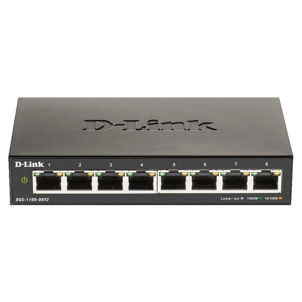 Коммутатор D-link DGS-1100-08V2_A1A DGS-1100-08V2/A1A 1000 Base-TX (1000 мбит/с)