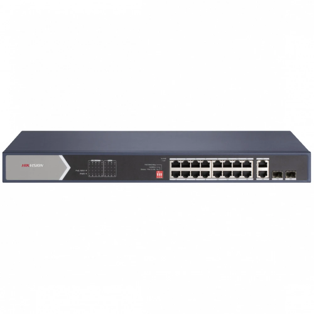 Коммутатор Hikvision DS-3E0520HP-E 1000 Base-TX (1000 мбит/с), 2 SFP порта