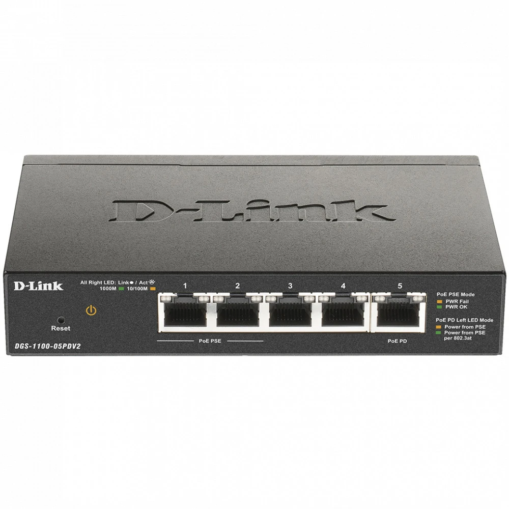 Коммутатор D-link DGS-1100-05PDV2/A1A 1000 Base-TX (1000 мбит/с)