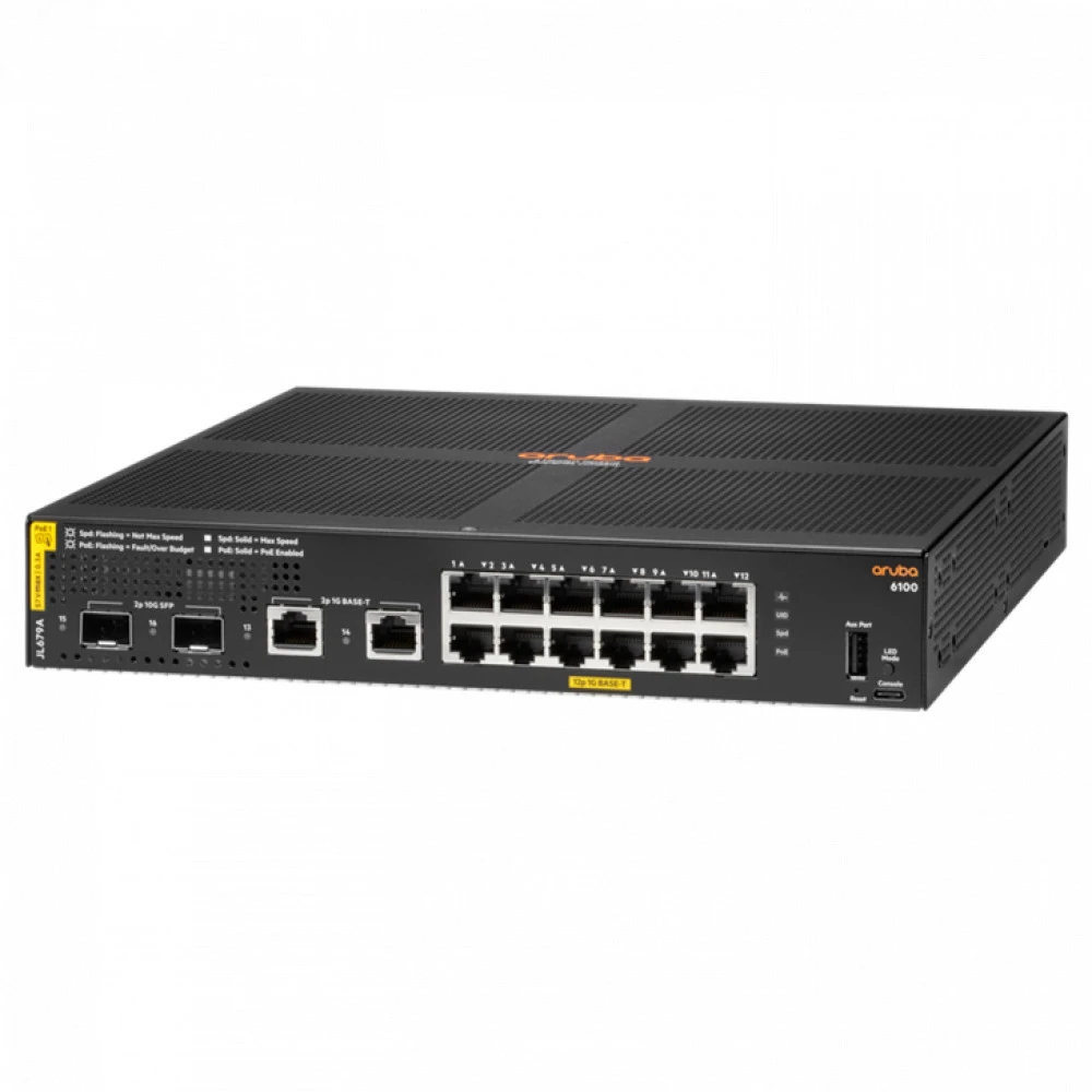 Коммутатор HPE Aruba 6100 JL679A#ABB 1000 Base-TX (1000 мбит/с), 2 SFP порта