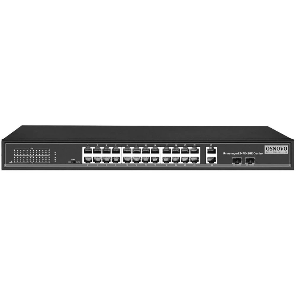 Коммутатор OSNOVO SW-62422(400W) 100 Base-TX (100 мбит/с), 2 SFP порта